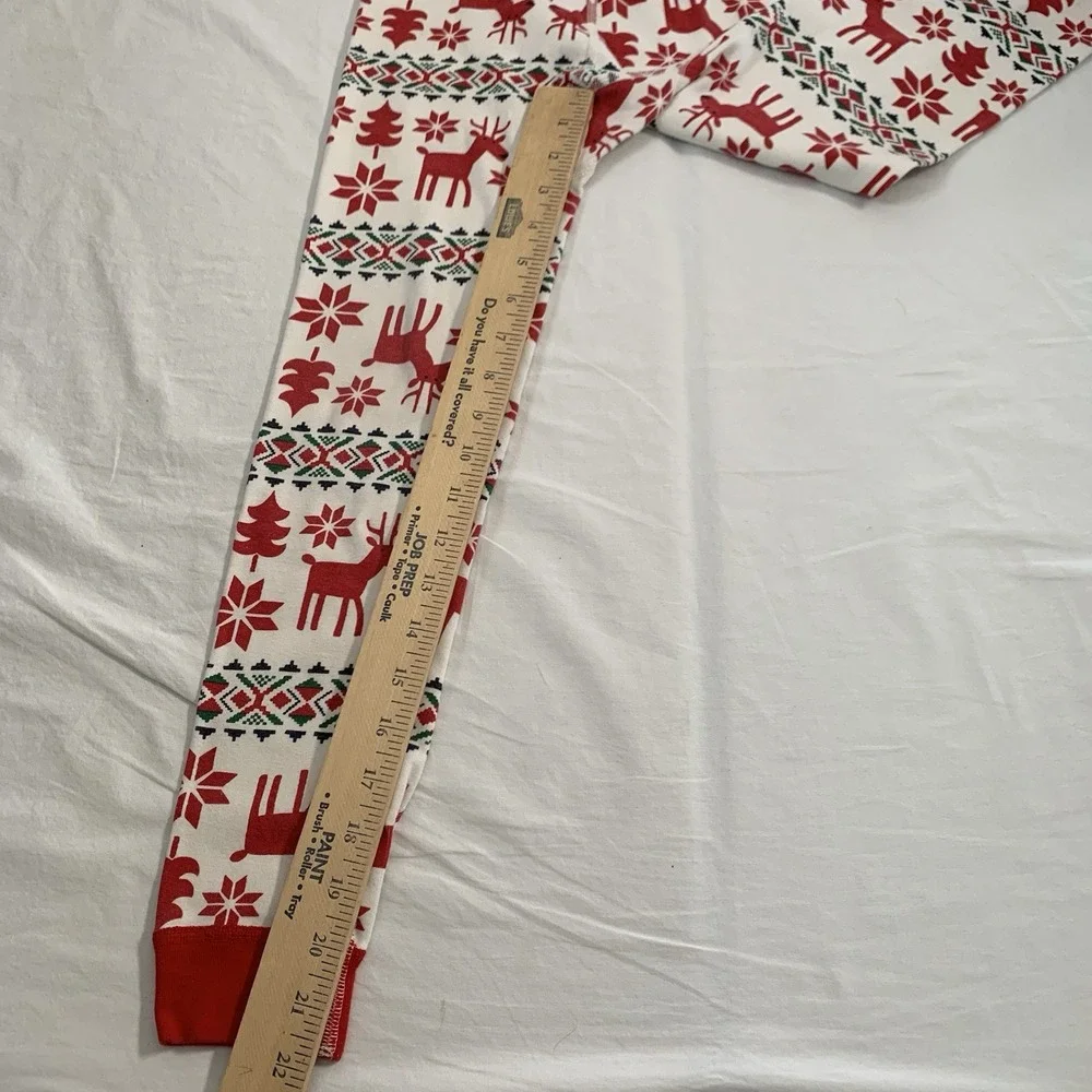 Hanna Andersson Size 8 130cm Organic Cotton Fair‎ Isle Christmas Reindeer Pants